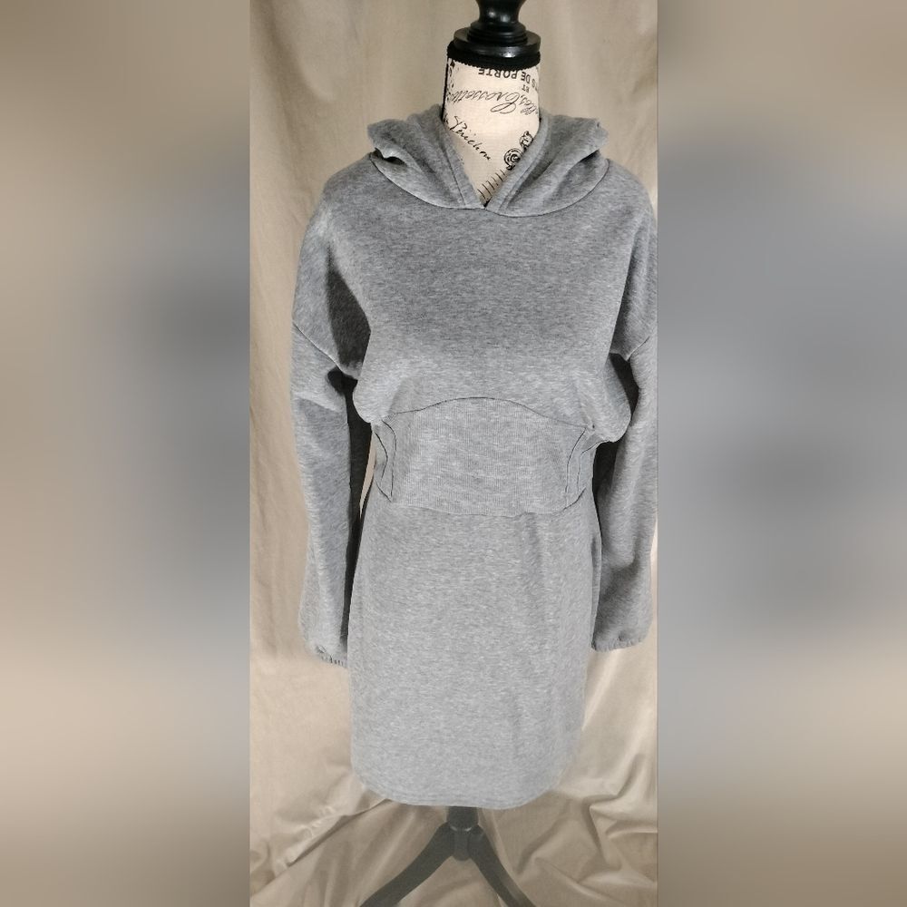 Gray Hooded Dress